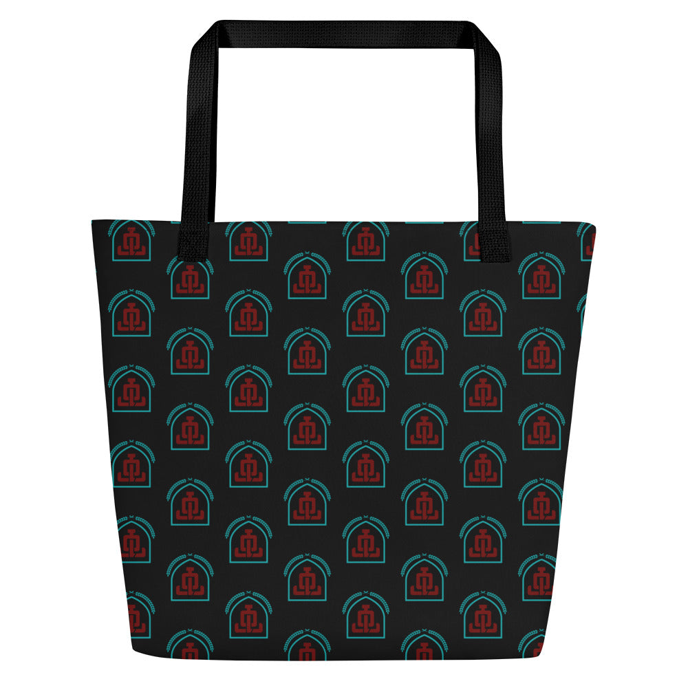 Old Money All-Over Print Large Tote Bag