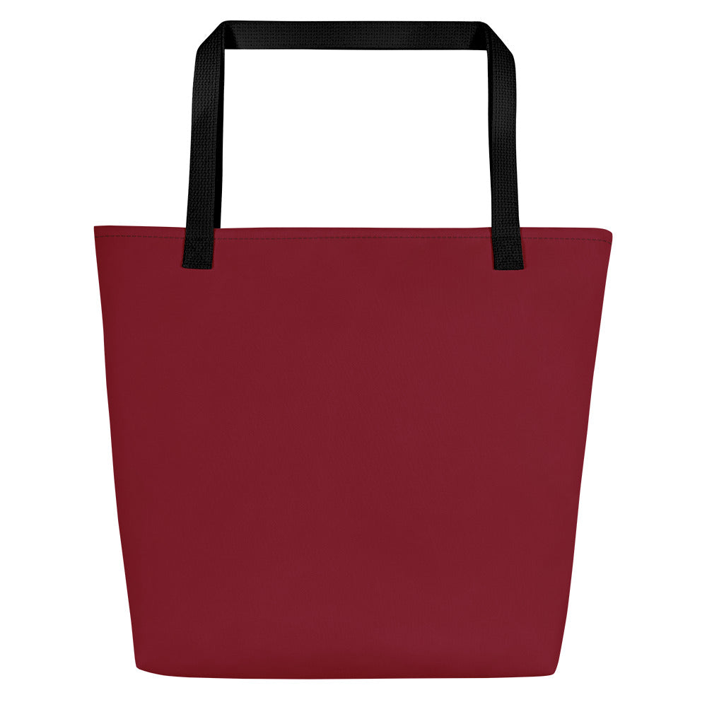 Maroon Protect The Culture Large Tote Bag