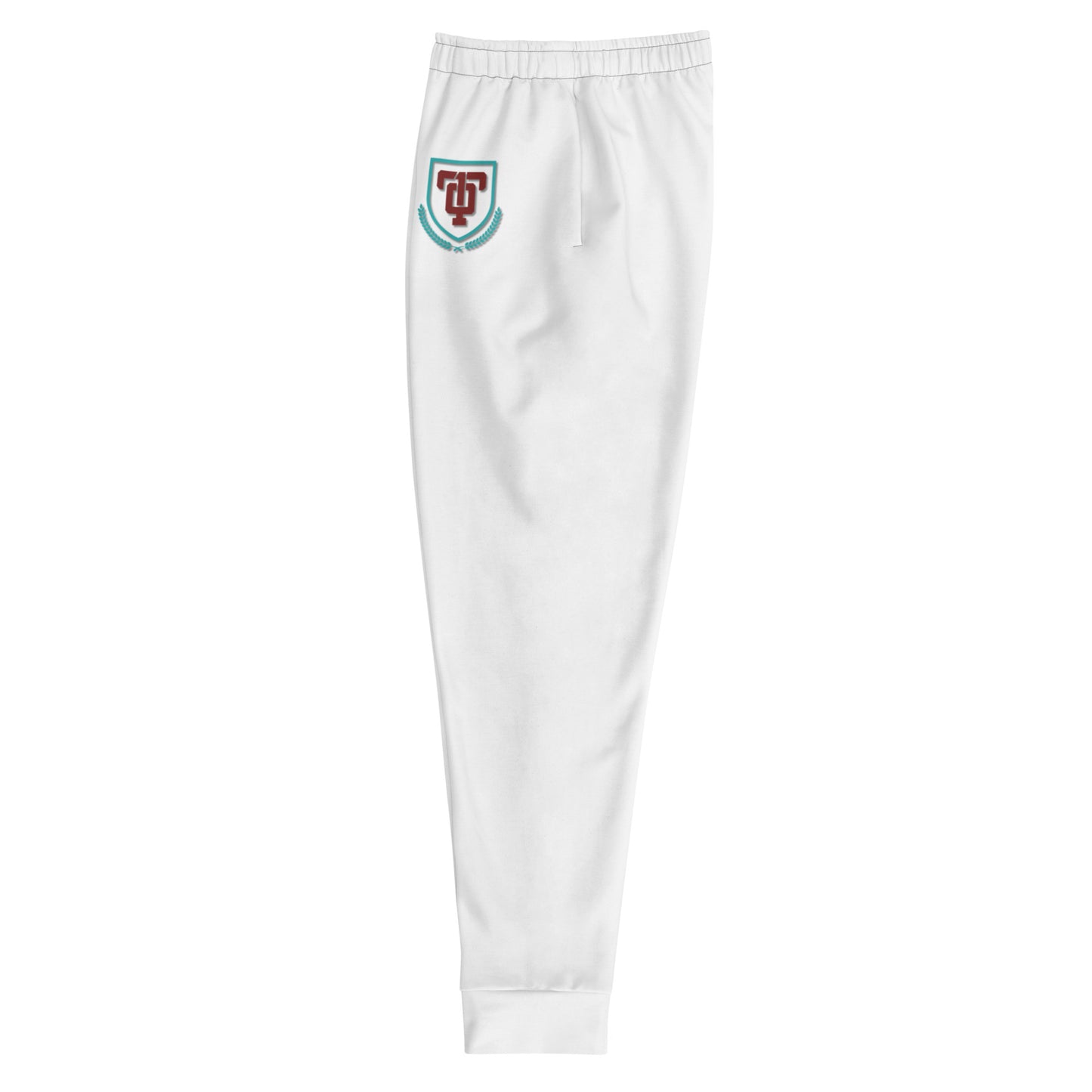 Minimalist White & Teal Men's Joggers