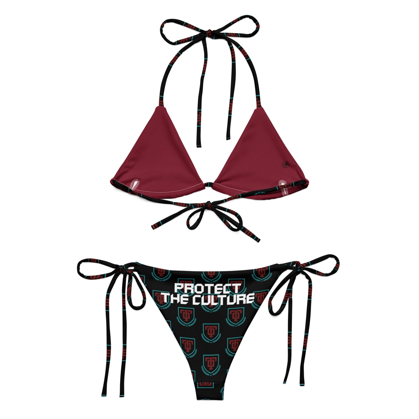 Old Money All-over print recycled string bikini