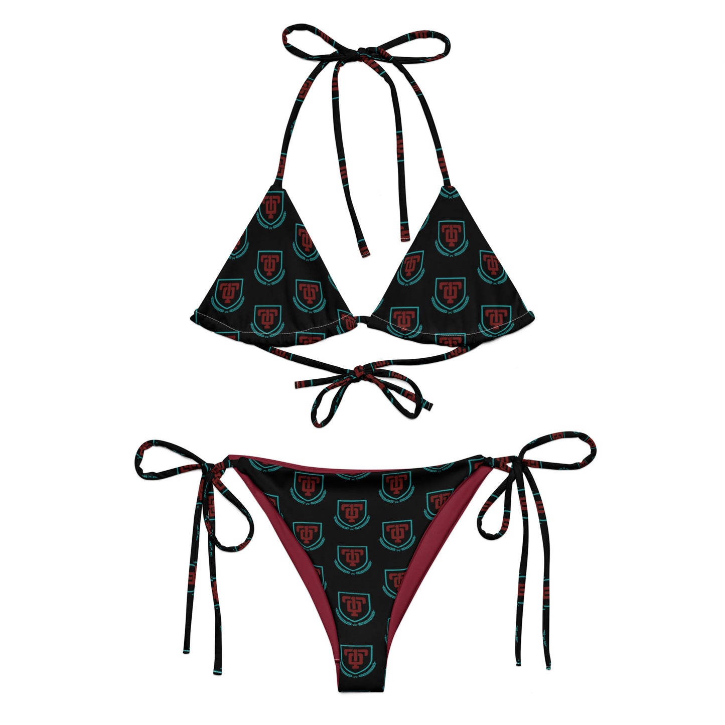 Old Money All-over print recycled string bikini