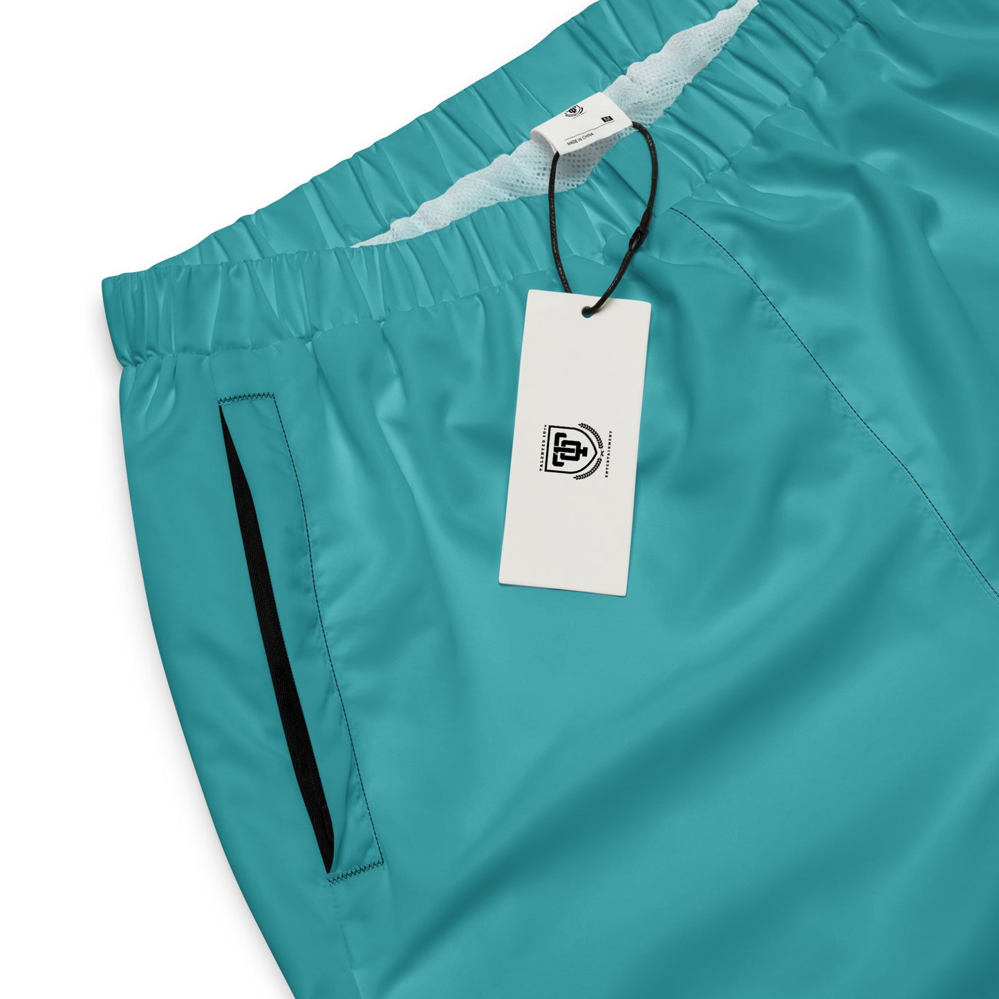 Minimalist Teal & White Unisex track pants